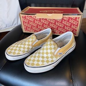 Yellow slip on Vans
